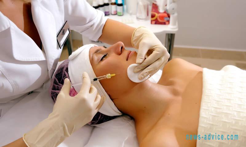 Cosmetology beauty procedures Mesovarton injections