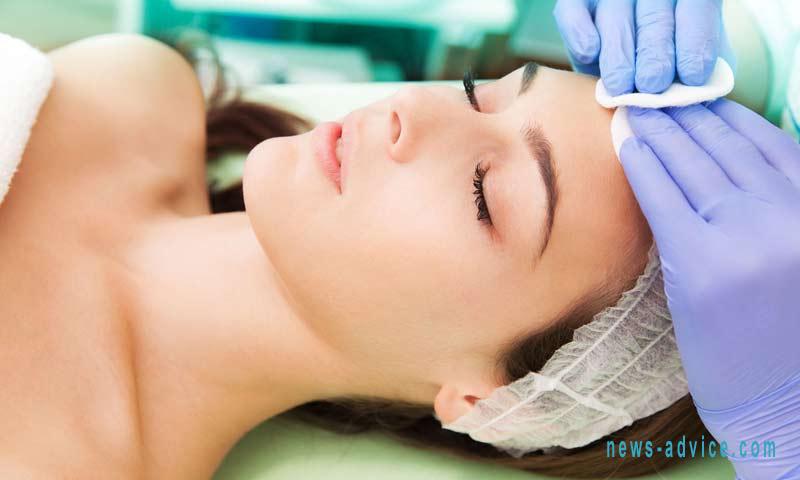 Cosmetology beauty procedures Skin peeling